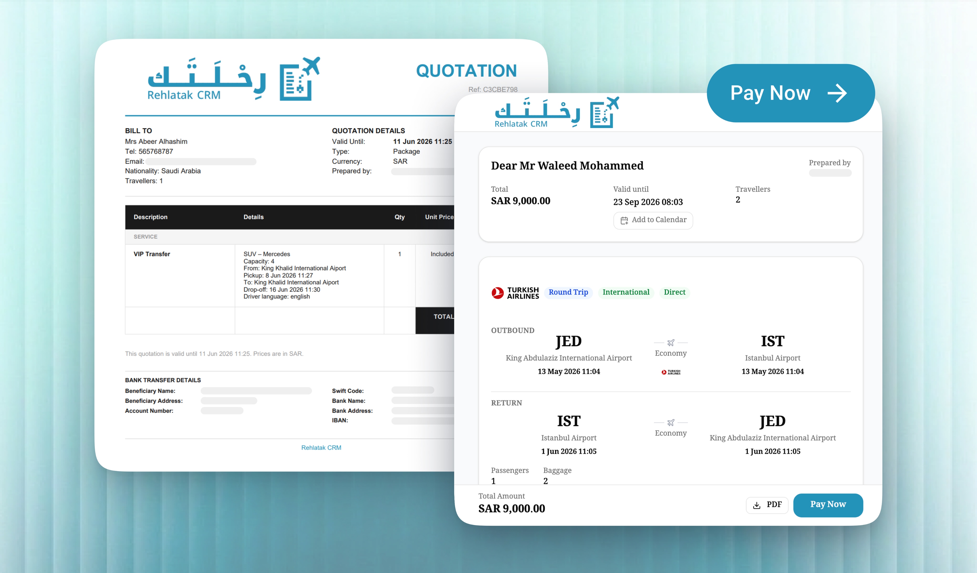 Your Customer Gets a Beautiful Link + Professional PDF